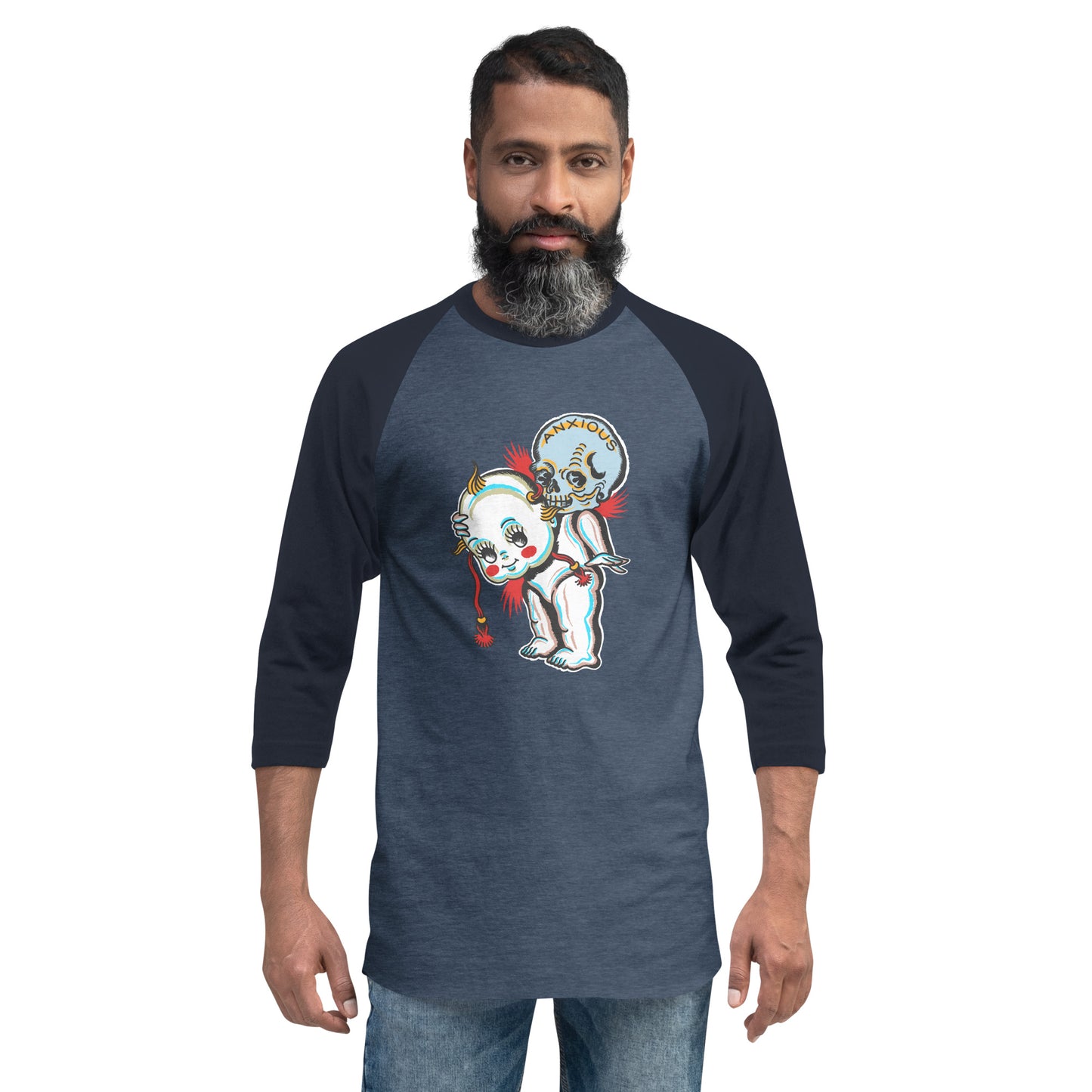 Anxiety Baby - 3/4 sleeve raglan shirt