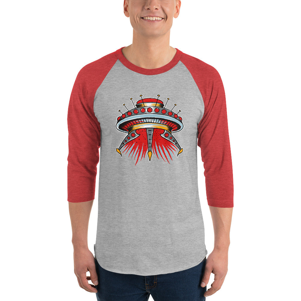 UFO 3/4 sleeve raglan shirt