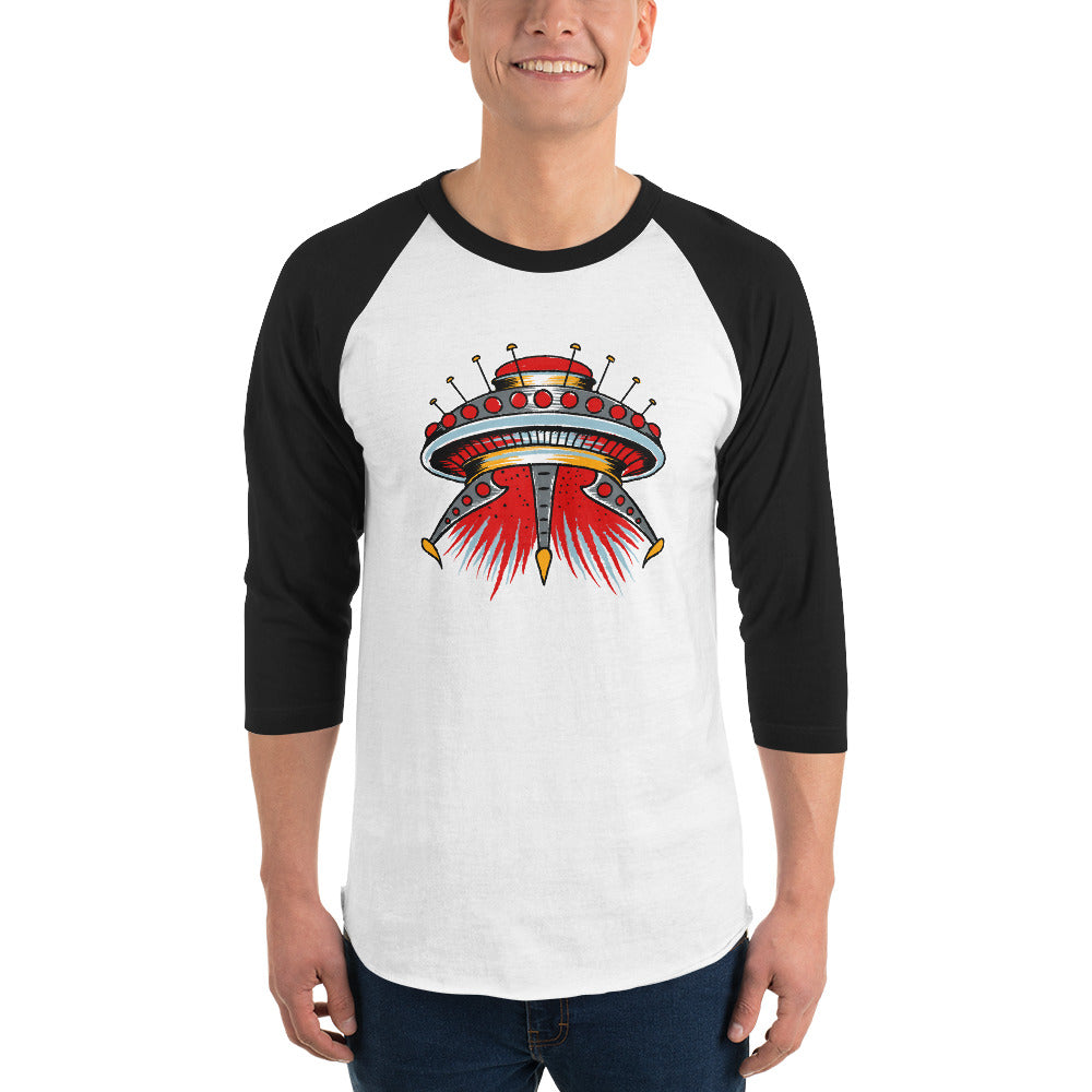 UFO 3/4 sleeve raglan shirt
