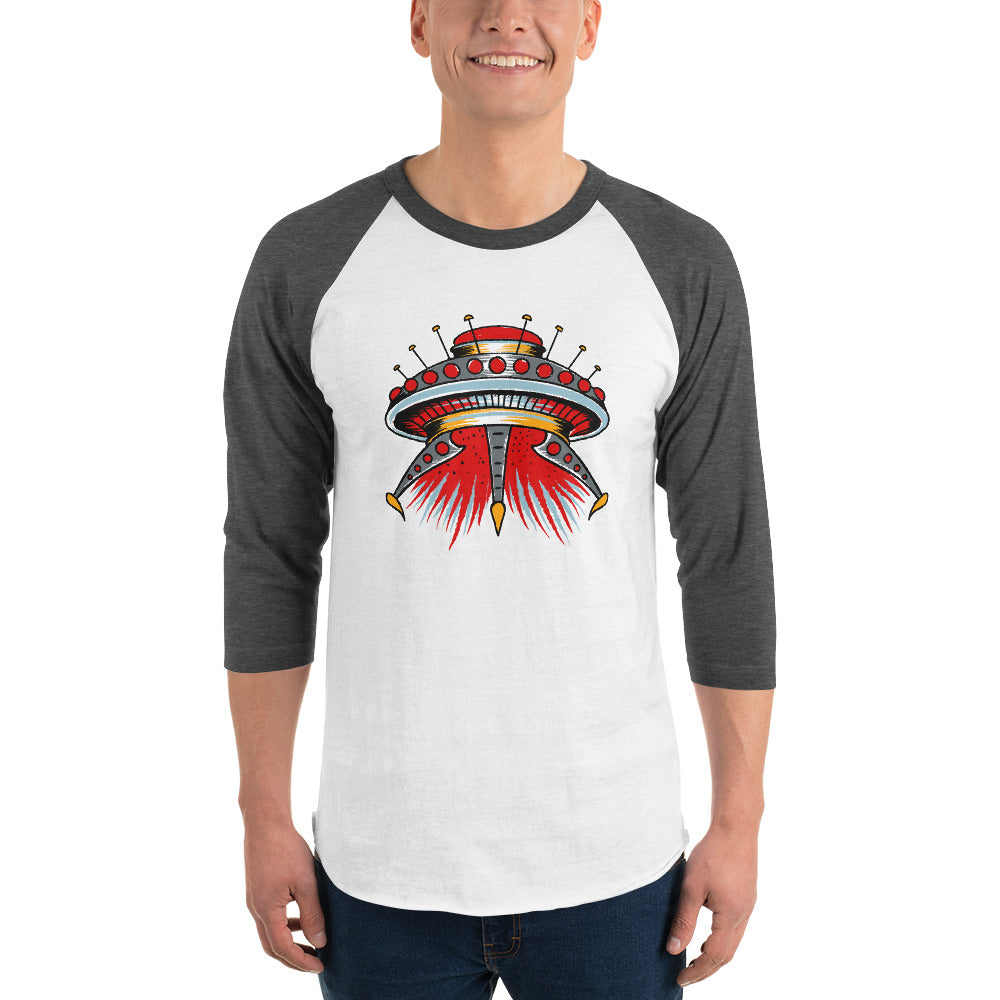 UFO 3/4 sleeve raglan shirt