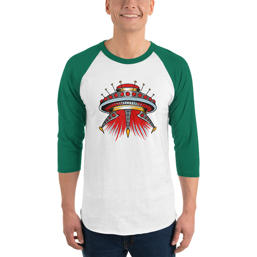 UFO 3/4 sleeve raglan shirt