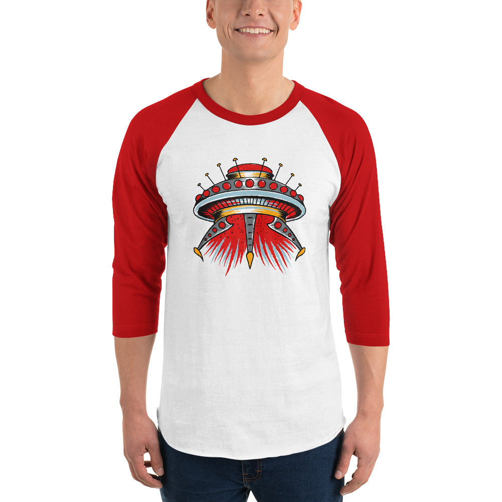 UFO 3/4 sleeve raglan shirt