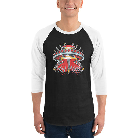 UFO 3/4 sleeve raglan shirt