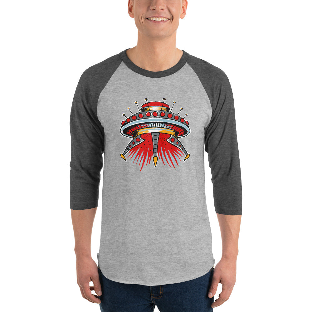 UFO 3/4 sleeve raglan shirt